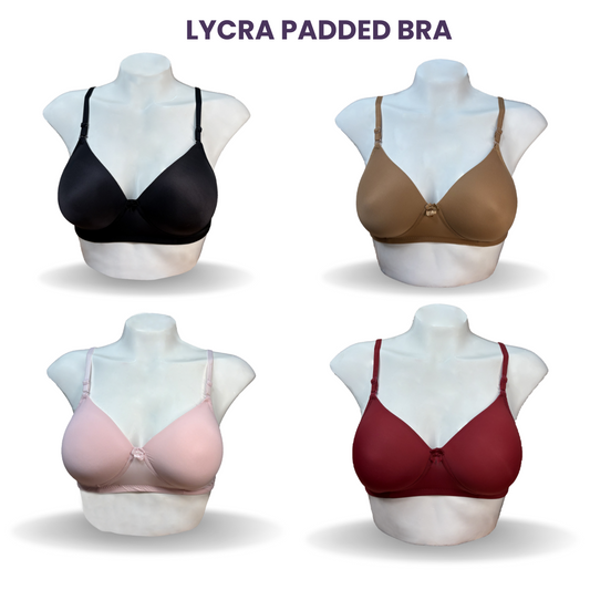 |LYCRA PAD| COMBO PACK-4  BLACK,RED,SANDAL,BABYPINK